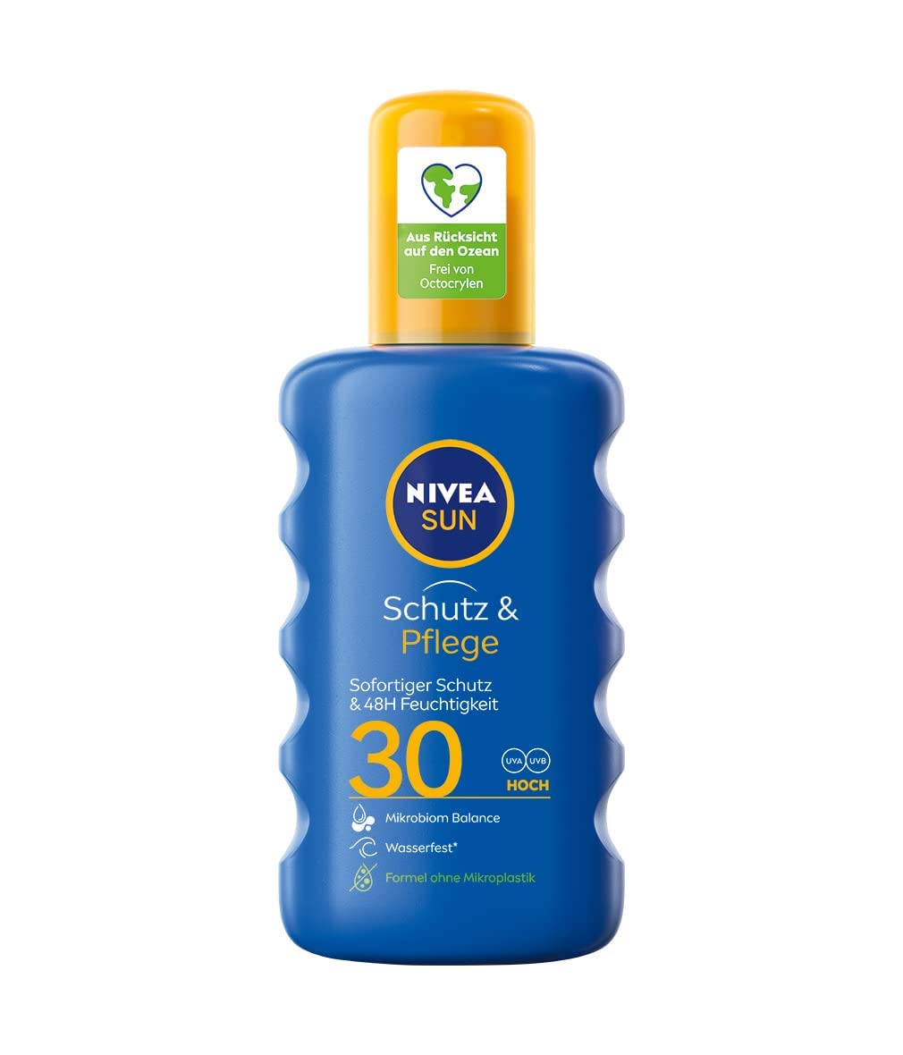 NIVEA SUN Schutz & Pflege Sonnenspray LSF 30 (200 ml), Sonnencreme ...